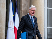 Prime Minister Michel Barnier is at the Elysee Palace for the Council of Ministers in Paris, France, on November 6, 2024. (