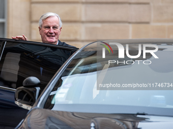 Prime Minister Michel Barnier is at the Elysee Palace for the Council of Ministers in Paris, France, on November 6, 2024. (