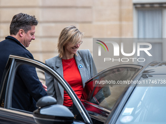 Agnes Pannier-Runacher, French Minister for Ecological Transition, Energy, Climate, and Risk Prevention, attends the Council of Ministers at...