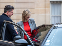 Agnes Pannier-Runacher, French Minister for Ecological Transition, Energy, Climate, and Risk Prevention, attends the Council of Ministers at...