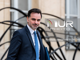 Laurent Saint-Martin, Minister in charge of Budget, attends the Council of Ministers at the Elysee in Paris, France, on November 6, 2024. (