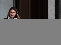 Astrid Panosyan-Bouvet, Minister of Labor, is at the Elysee for the Council of Ministers in Paris, France, on November 6, 2024. (