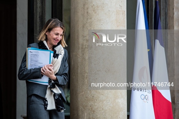 Astrid Panosyan-Bouvet, Minister of Labor, is at the Elysee for the Council of Ministers in Paris, France, on November 6, 2024. 