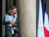 Astrid Panosyan-Bouvet, Minister of Labor, is at the Elysee for the Council of Ministers in Paris, France, on November 6, 2024. (