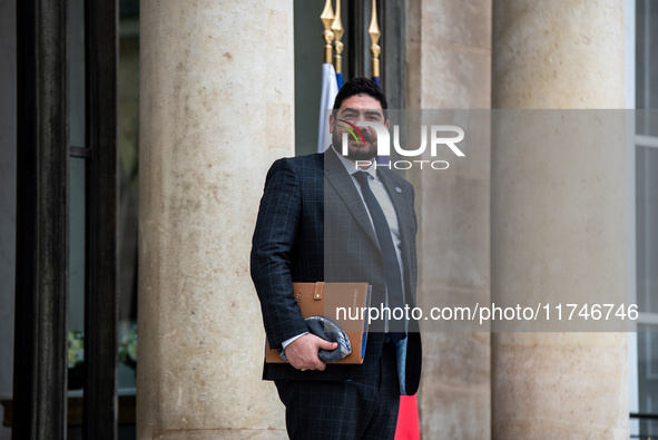 Guillaume Kasbarian, Minister for the Civil Service, Simplification and Transformation of Public Action, is at the Elysee Palace for the Cou...