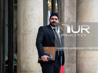 Guillaume Kasbarian, Minister for the Civil Service, Simplification and Transformation of Public Action, is at the Elysee Palace for the Cou...