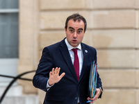 Sebastien Lecornu, Minister of the Armed Forces, attends the Council of Ministers at the Elysee in Paris, France, on November 6, 2024. (