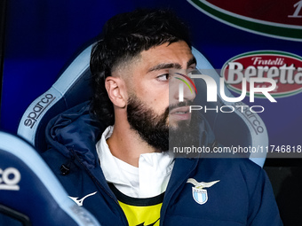 Samuel Gigot of SS Lazio looks on during the Serie A Enilive match between SS Lazio and Cagliari Calcio at Stadio Olimpico on November 4, 20...