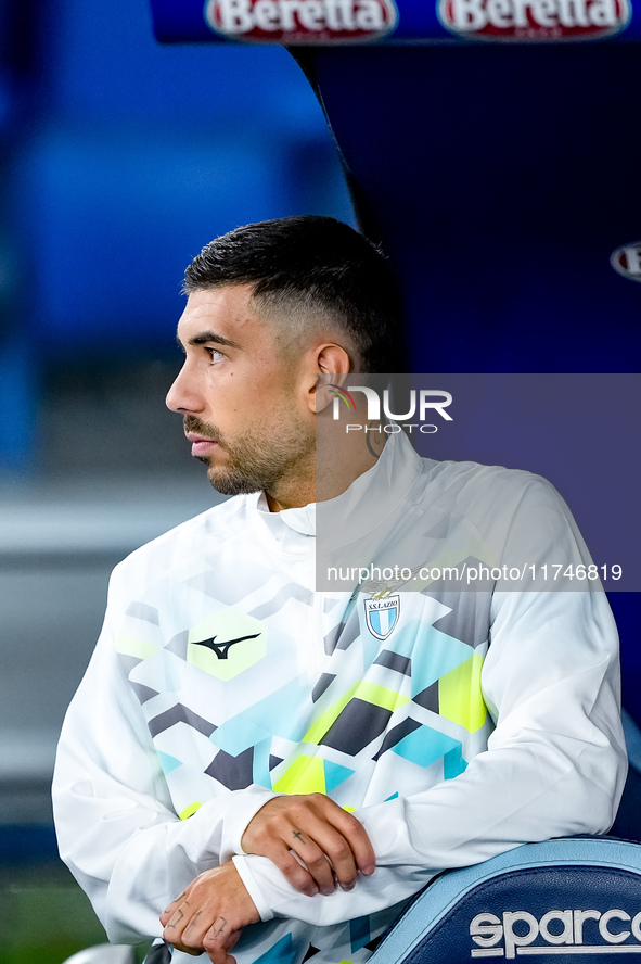 Mattia Zaccagni of SS Lazio looks on during the Serie A Enilive match between SS Lazio and Cagliari Calcio at Stadio Olimpico on November 4,...