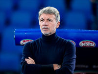 Marco Baroni head coach of SS Lazio looks on during the Serie A Enilive match between SS Lazio and Cagliari Calcio at Stadio Olimpico on Nov...