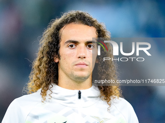 Matteo Guendouzi of SS Lazio looks on during the Serie A Enilive match between SS Lazio and Cagliari Calcio at Stadio Olimpico on November 4...