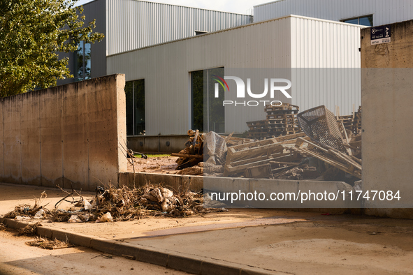 Debris on the outskirts of Valencia, Spain, on november 06, 2024, results from the Dana a week ago. 