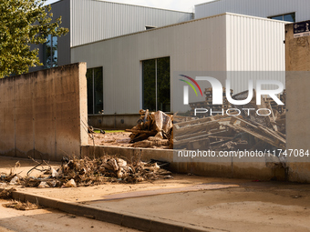 Debris on the outskirts of Valencia, Spain, on november 06, 2024, results from the Dana a week ago. (