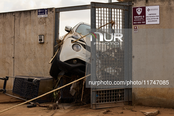 Debris on the outskirts of Valencia, Spain, on november 06, 2024, results from the Dana a week ago. 