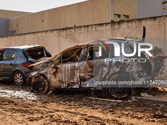 Debris on the outskirts of Valencia, Spain, on november 06, 2024, results from the Dana a week ago. (