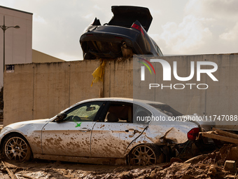 Debris on the outskirts of Valencia, Spain, on november 06, 2024, results from the Dana a week ago. (