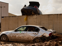 Debris on the outskirts of Valencia, Spain, on november 06, 2024, results from the Dana a week ago. (