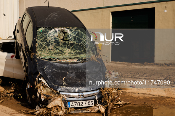 Debris on the outskirts of Valencia, Spain, on november 06, 2024, results from the Dana a week ago. 