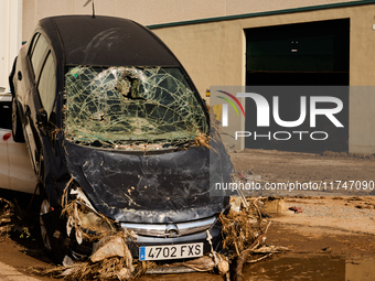 Debris on the outskirts of Valencia, Spain, on november 06, 2024, results from the Dana a week ago. (