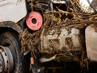 Debris on the outskirts of Valencia, Spain, on november 06, 2024, results from the Dana a week ago. (