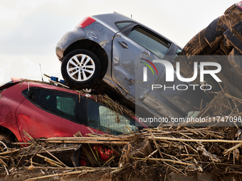 Debris on the outskirts of Valencia, Spain, on november 06, 2024, results from the Dana a week ago. (