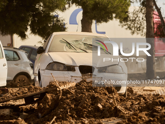 Debris on the outskirts of Valencia, Spain, on november 06, 2024, results from the Dana a week ago. (