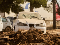 Debris on the outskirts of Valencia, Spain, on november 06, 2024, results from the Dana a week ago. (