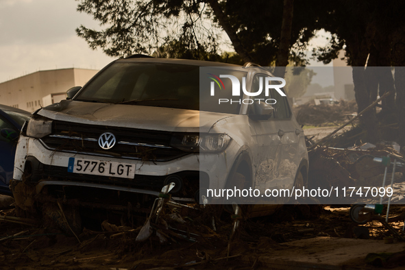 Debris on the outskirts of Valencia, Spain, on november 06, 2024, results from the Dana a week ago. 