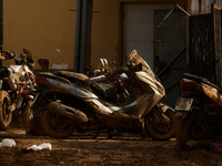 Debris on the outskirts of Valencia, Spain, on november 06, 2024, results from the Dana a week ago. (