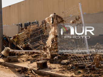 Debris on the outskirts of Valencia, Spain, on november 06, 2024, results from the Dana a week ago. (