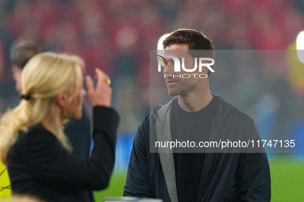 Bayer Leverkusen Head Coach Xabi Alonso is present during the UEFA Champions League 2024/25 League Phase MD4 match between Liverpool and Bay...