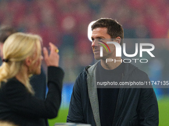 Bayer Leverkusen Head Coach Xabi Alonso is present during the UEFA Champions League 2024/25 League Phase MD4 match between Liverpool and Bay...