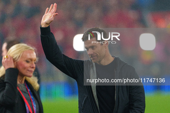 Bayer Leverkusen Head Coach Xabi Alonso is present during the UEFA Champions League 2024/25 League Phase MD4 match between Liverpool and Bay...