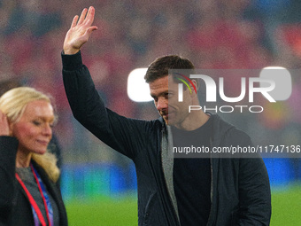 Bayer Leverkusen Head Coach Xabi Alonso is present during the UEFA Champions League 2024/25 League Phase MD4 match between Liverpool and Bay...