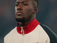 Ibrahima Konate of Liverpool plays during the UEFA Champions League 2024/25 League Phase MD4 match between Liverpool and Bayer Leverkusen at...