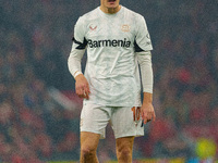 Florian Wirtz of Bayer Leverkusen participates in the UEFA Champions League 2024/25 League Phase MD4 match between Liverpool and Bayer Lever...