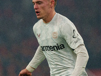 Florian Wirtz of Bayer Leverkusen participates in the UEFA Champions League 2024/25 League Phase MD4 match between Liverpool and Bayer Lever...