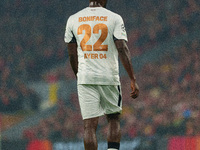 Victor Boniface of Bayer Leverkusen participates in the UEFA Champions League 2024/25 League Phase MD4 match between Liverpool and Bayer Lev...