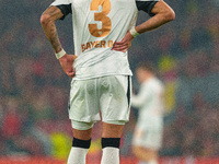 Piero Hincapie of Bayer Leverkusen participates in the UEFA Champions League 2024/25 League Phase MD4 match between Liverpool and Bayer Leve...