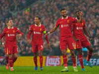 Liverpool's Cody Gakpo celebrates after scoring their second goal during the UEFA Champions League 2024/25 League Phase MD4 match between Li...