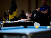 A participant from the Malta Blackball Association men's team performs during one of the events at the inaugural IBF World Blackball Champio...