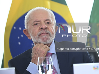 Brazil's President Luiz Inacio Lula da Silva attends the sanctioning of a bill at the Planalto Palace in Brasilia, Brazil, on November 6, 20...