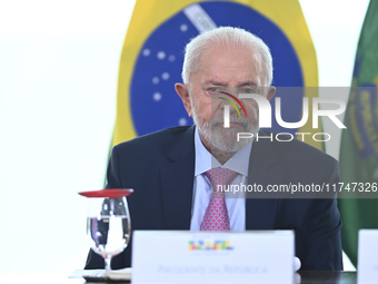 Brazil's President Luiz Inacio Lula da Silva attends the sanctioning of a bill at the Planalto Palace in Brasilia, Brazil, on November 6, 20...