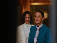 Claudia Sheinbaum Pardo, President of Mexico, speaks during a briefing conference about the victory of Donald Trump as the 47th President of...