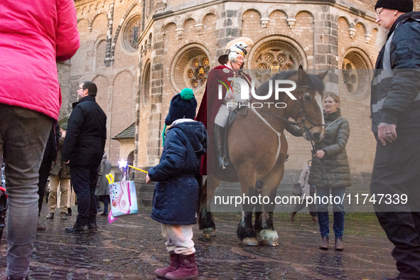 Thousands of children participate in the Martin parade in Bonn, Germany, on November 6, 2024. 