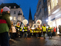 Thousands of children participate in the Martin parade in Bonn, Germany, on November 6, 2024. (