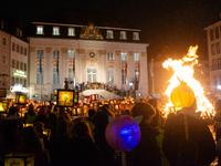 Thousands of children participate in the Martin parade in Bonn, Germany, on November 6, 2024. (