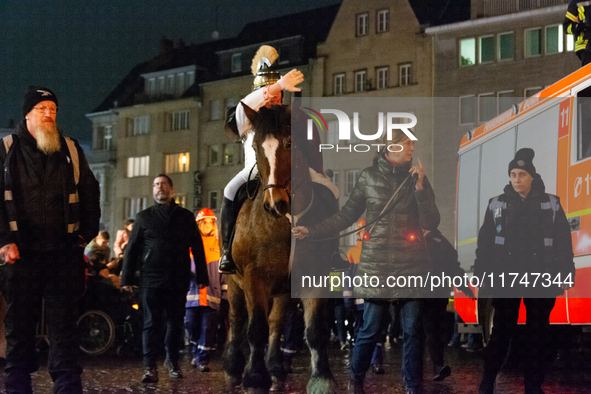 Thousands of children participate in the Martin parade in Bonn, Germany, on November 6, 2024. 