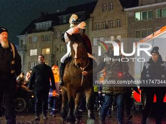 Thousands of children participate in the Martin parade in Bonn, Germany, on November 6, 2024. (