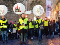 Thousands of children participate in the Martin parade in Bonn, Germany, on November 6, 2024. (